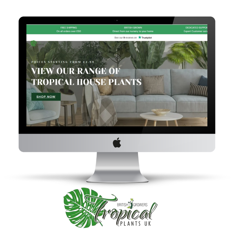 Tropical House Plants UK website build